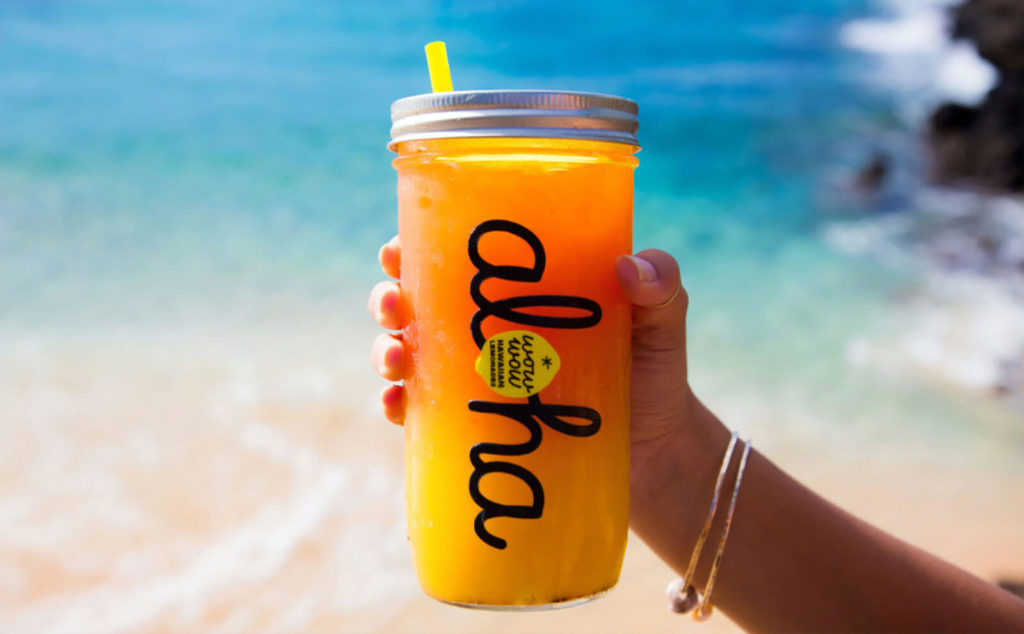 Wow Wow lemonade on the beach