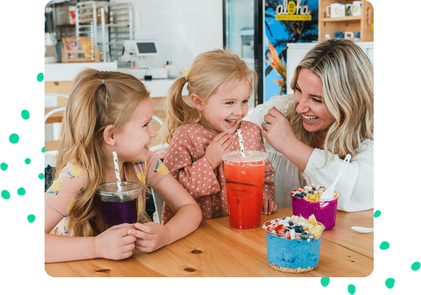 Family having fun and laughing
