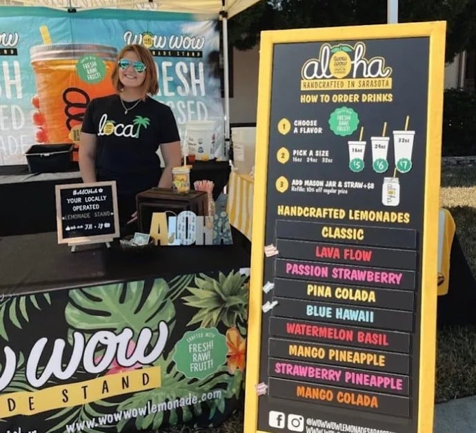 Wow Wow Hawaiian Lemonades at the Lakewood Ranch farmers market